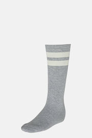 Socken mit doppelten Streifen aus Baumwollgemisch., Grau, hi-res
