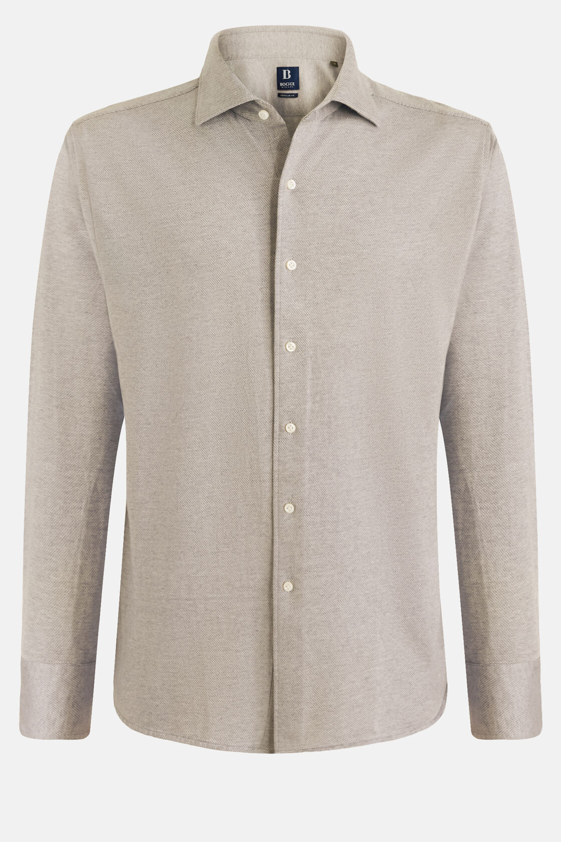 Regular Fit Cotton Jersey Polo Shirt, Beige, hi-res