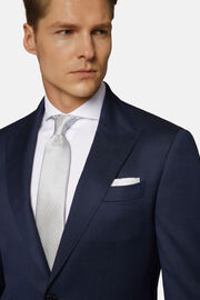 Navy Pinpoint Pure Wool Suit, Navy blue, hi-res