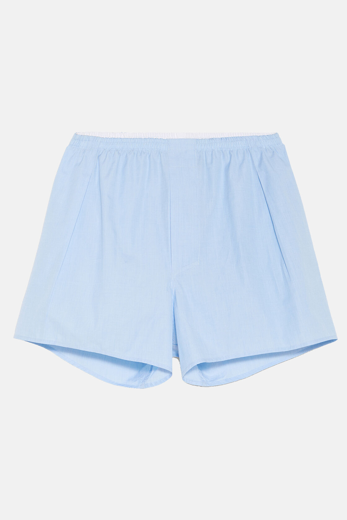 Cotton Boxer Shorts, Plain Light blue, hi-res