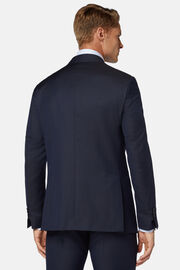 Navy Blue Pinstripe Wool Suit, Navy blue, hi-res