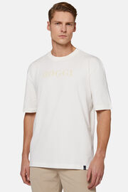 T-Shirt En Coton, Blanc, hi-res