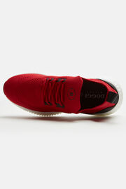 Sneakers Willow rosse in filato riciclato, Rosso, hi-res