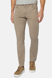 Stretch Cotton Jeans, Taupe, hi-res