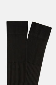 Βαμβακερές κάλτσες με ραβδώσεις, Black, hi-res