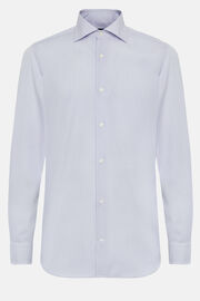 Σιέλ βαμβακερό πουκάμισο στενής εφαρμογής, Light Blue, hi-res