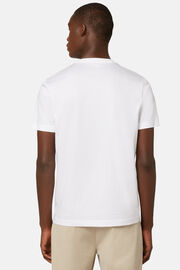 Jersey-t-shirt Aus Pimabaumwolle, Weiß, hi-res
