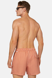 Stripe Print Swimsuit, Orange, hi-res
