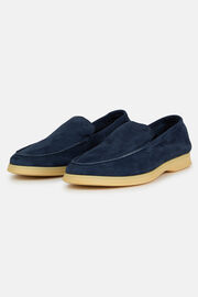 Navy Suede Loafers, Navy blue, hi-res