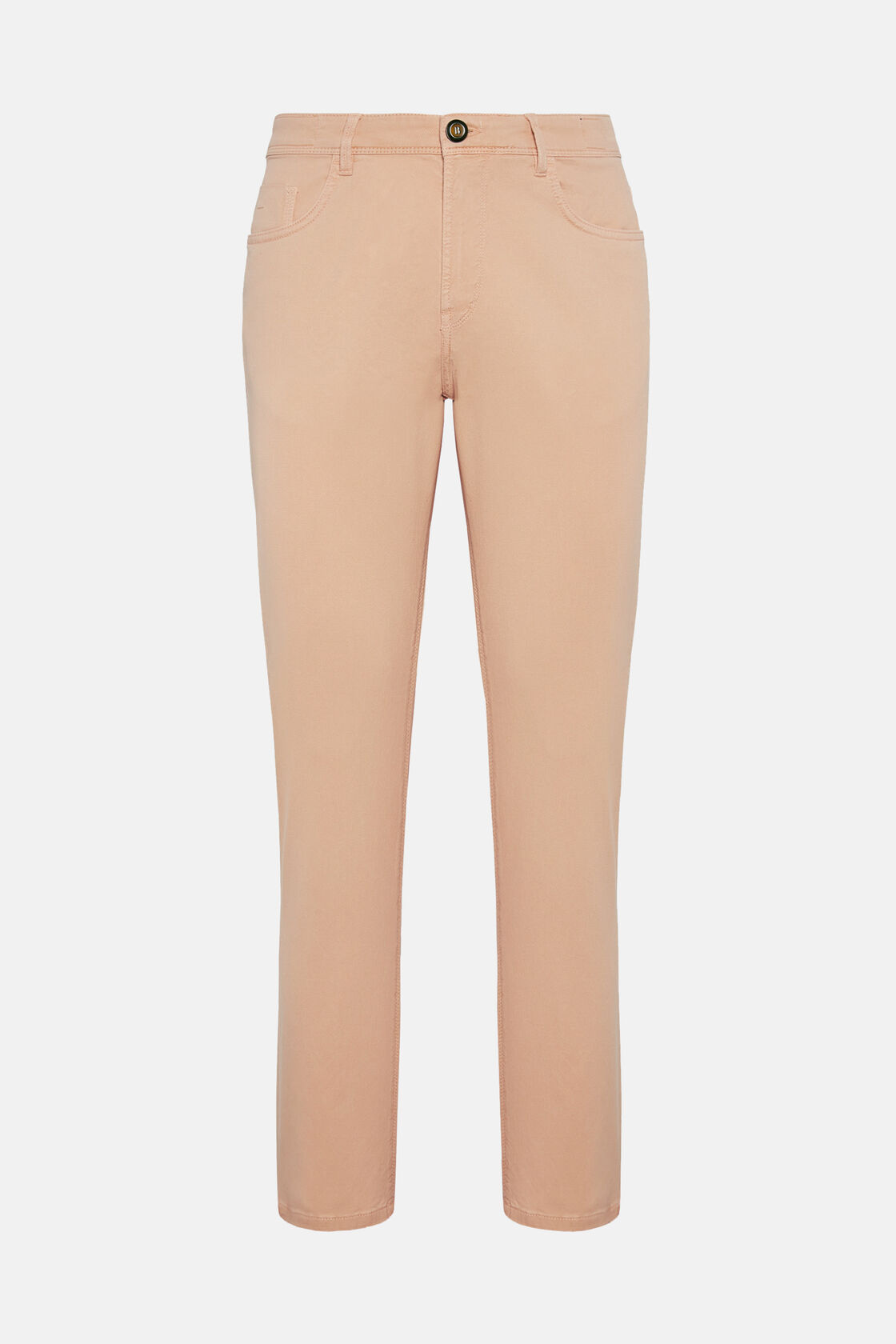Jeans Aus Elastischem Baumwoll-Tencel, Orange, hi-res