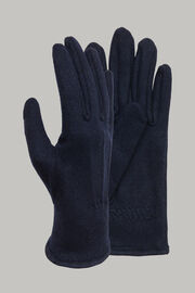 Wool jersey gloves, Navy blue, hi-res