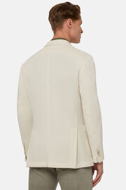 White Cotton B Jersey Jacket, White, hi-res