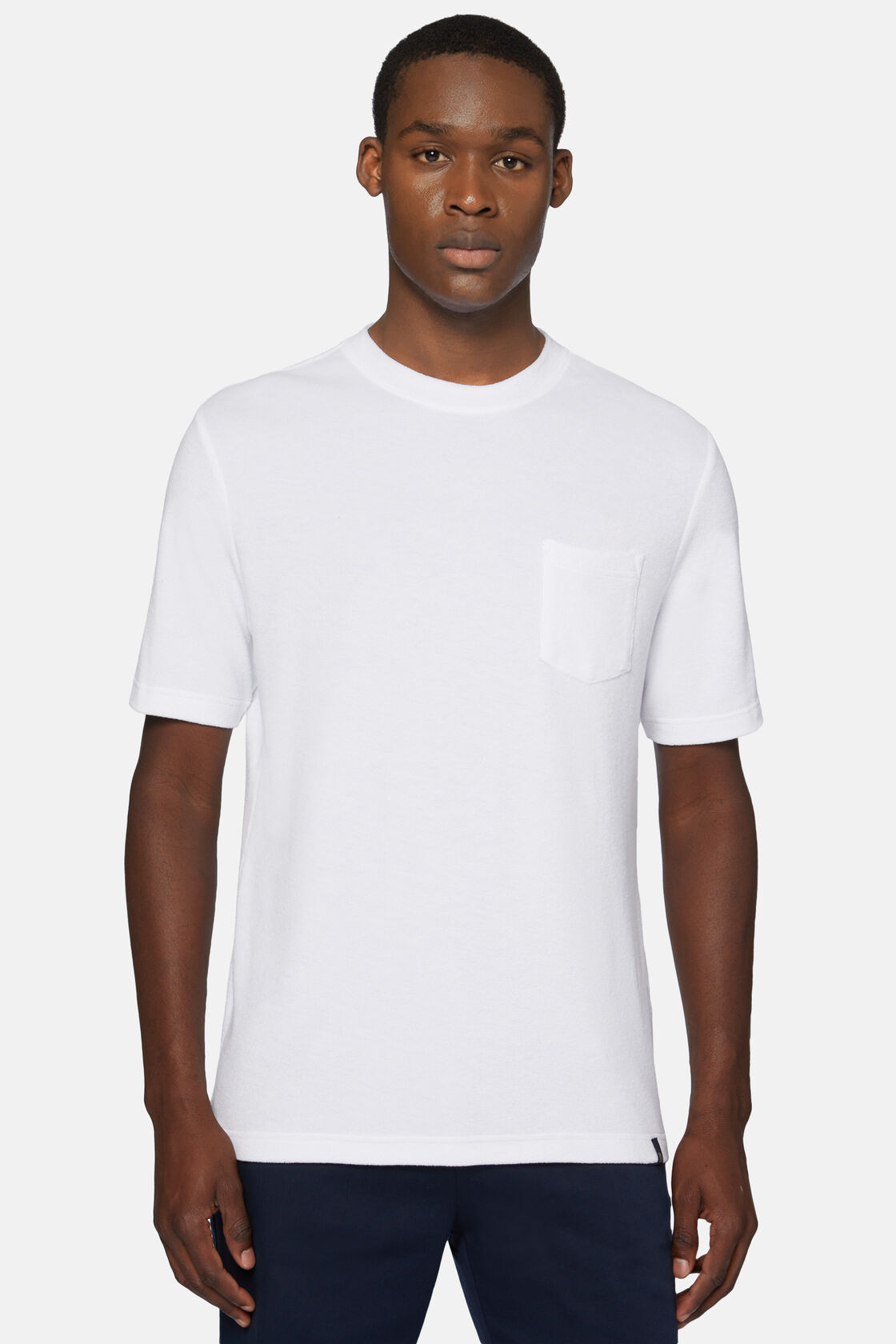 T-Shirt In Cotone Nylon, Bianco, hi-res