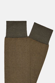 Oxford stílusú zokni pamutból, Military Green, hi-res