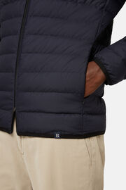 Goose Down Recycled Fabric Bomber Jacket, Navy blue, hi-res