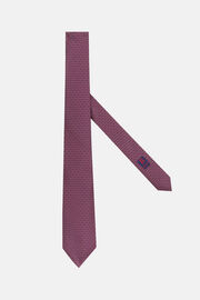 Micro Pattern  Silk Tie, Red, hi-res