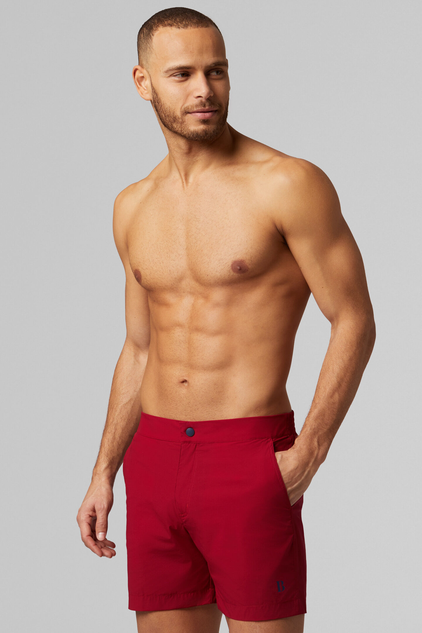 Mens Clothing Beachwear Swim trunks and swim shorts Balmain Synthetic Logo Printed Nylon Swim Briefs in Red for Men 