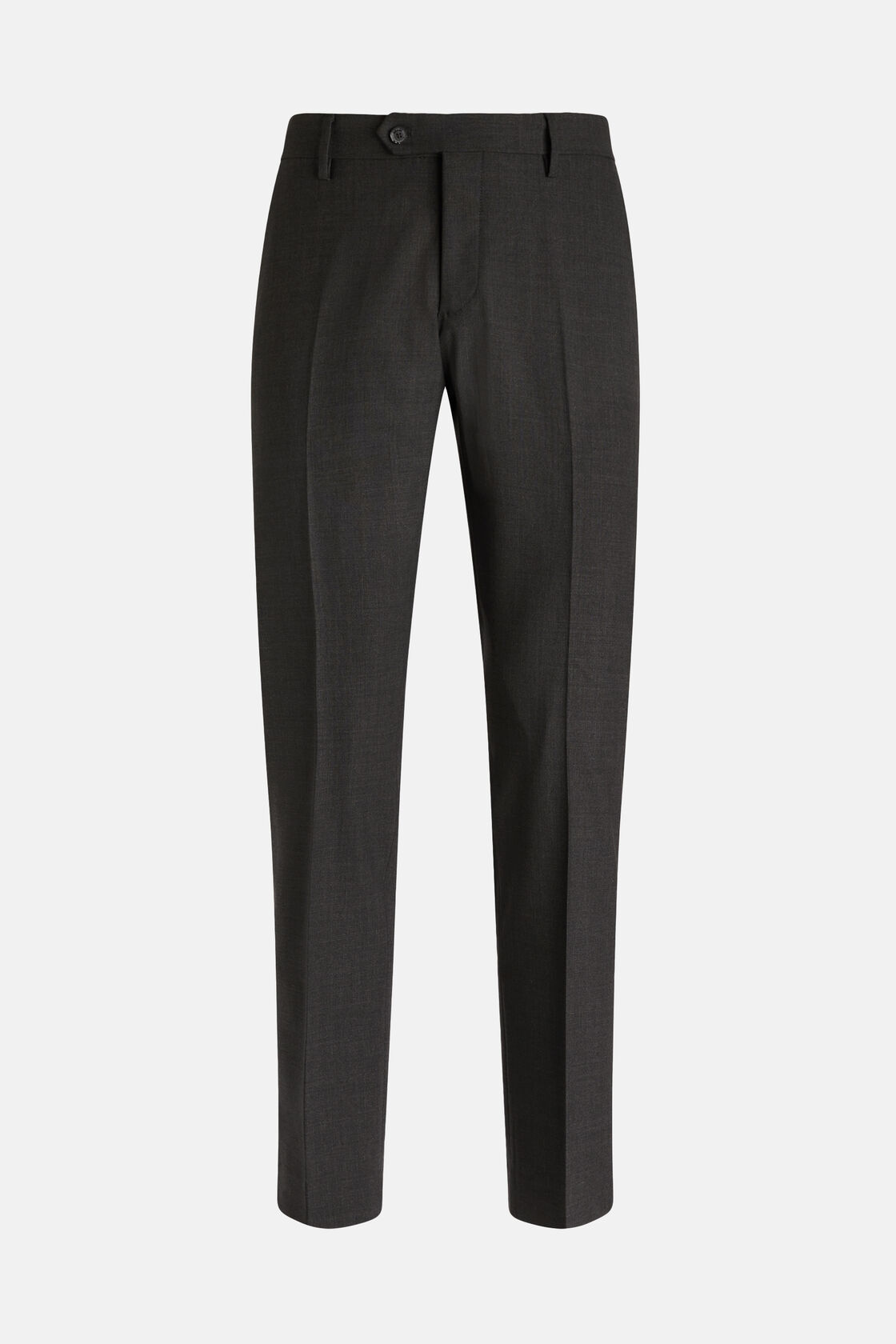 Washable Wool Stretch Trousers, Charcoal, hi-res