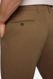 Pantalon En Coton Extensible, Noisette, hi-res