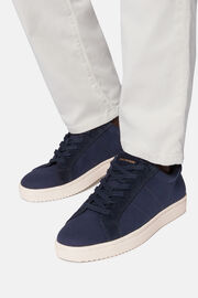 Navy Canvas and Suede Trainers, Navy blue, hi-res