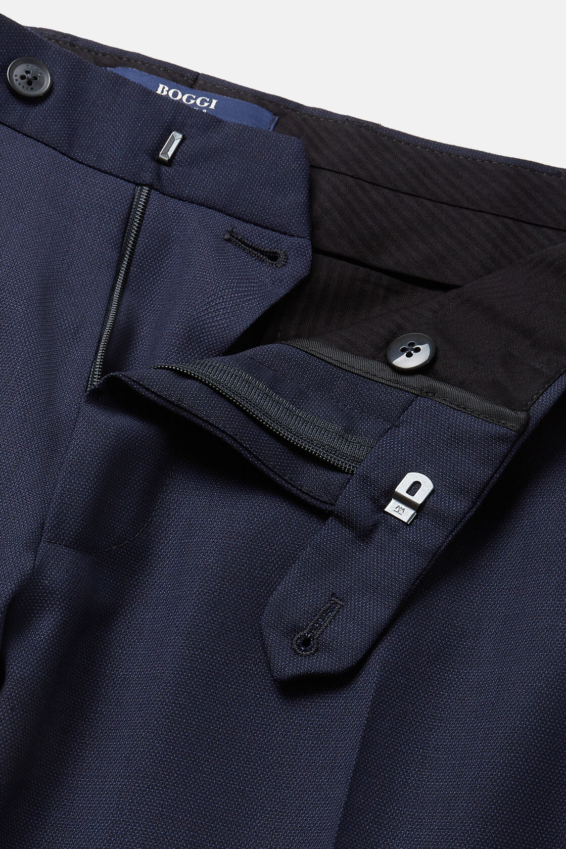 Men's Pure Wool Blue Pin Point Suit | Boggi Milano