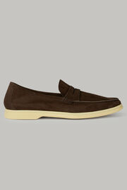 Suede leather moccasins, Brown, hi-res
