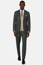 Men's Grey Prince of Wales Check Suit In Pure Wool