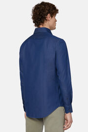 Koszula z bawełnianego denimu, fason klasyczny, Blue, hi-res