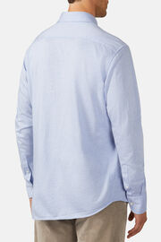 Camisa Estilo Polo De Punto Jersey De Algodón Corte Regular, Azul claro, hi-res