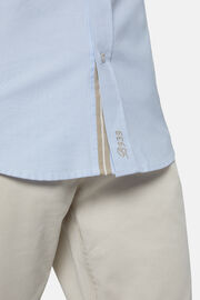 Σιέλ πουκάμισο Oxford από οργανικό βαμβάκι, με κανονική εφαρμογή, Light Blue, hi-res