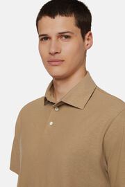 Cotton Crepe Jersey Polo Shirt, , hi-res