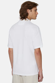 Koszulka polo z piki z mieszanki bawełny organicznej, White, hi-res