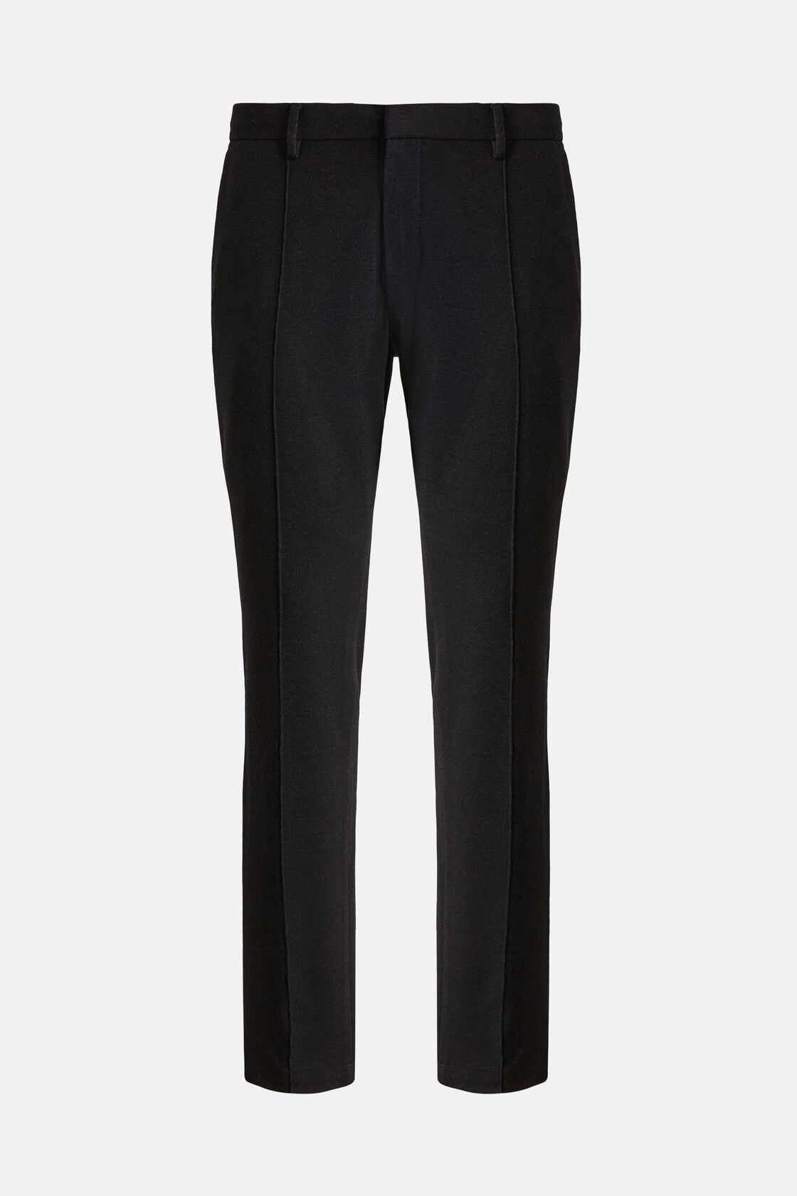 Trousers in a Stretch Viscose and Nylon blend, Navy blue, hi-res