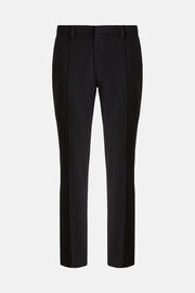 Trousers in a Stretch Viscose and Nylon blend, Navy blue, hi-res