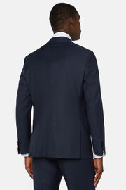 Ολόμαλλο κοστούμι με μικροσχέδια, σε ναυτικό μπλε χρώμα, Navy blue, hi-res
