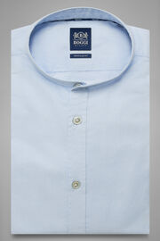 Regular Fit Sky Blue Shirt With High Collar, Light blue, hi-res