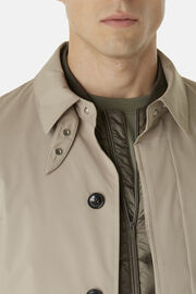 Three-layer technical fabric raincoat, Beige, hi-res