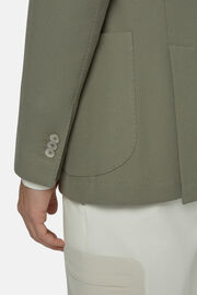 Green Cotton B Jersey Jacket, Green, hi-res