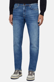 Niebieskie jeansy ze stretchem, Medium Blue, hi-res