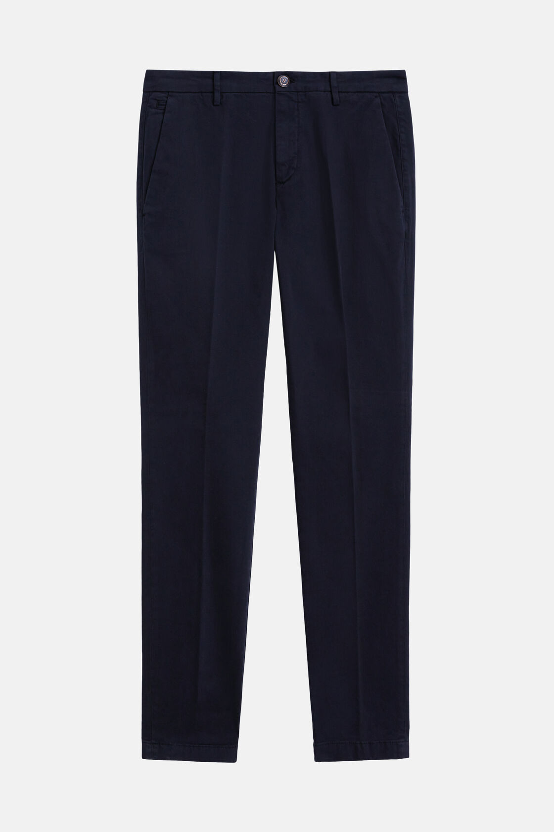 Pantaloni in cotone elasticizzato, Navy, hi-res