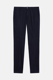 Stretch cotton trousers, Navy blue, hi-res
