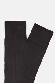 Sokken van geribd katoen, Dark Grey, hi-res