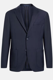 Blue Jacket in B Aria Wool, Navy blue, hi-res