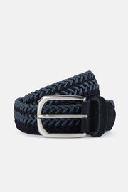Woven Elastic Belt, Navy blue, hi-res