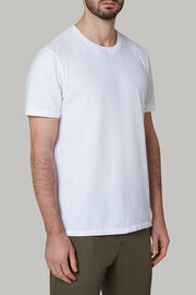 T-shirt aus baumwolljersey und leinen, Weiß, hi-res