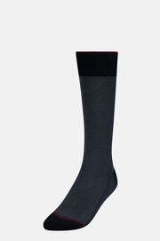 Striped Socks in Organic Cotton, Grey, hi-res