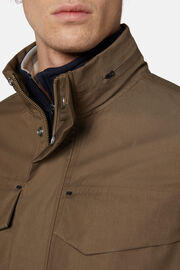 Field Jacket In Cotton Nylon, Taupe, hi-res