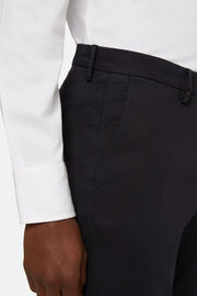 Stretch Cotton/Tencel Trousers, Navy blue, hi-res