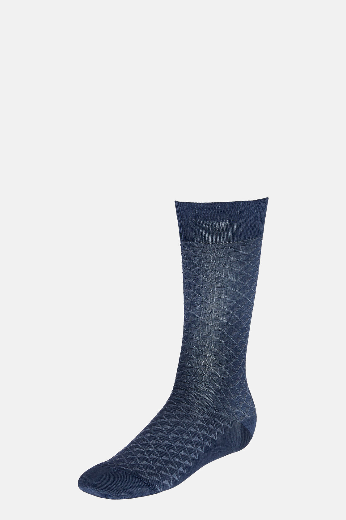 Jacquard-Socken aus Baumwollmischung, Air-blau, hi-res