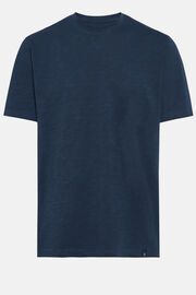 Organic Cotton Slub Jersey T-Shirt, Navy blue, hi-res
